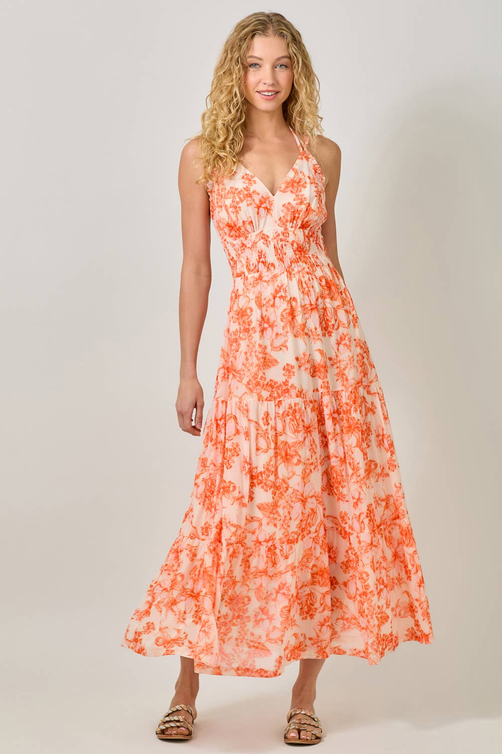 Mystree - Vendita all'ingrosso Vestito - Donna - 61048 Abito Lungo a Strati in Rete Stampata8