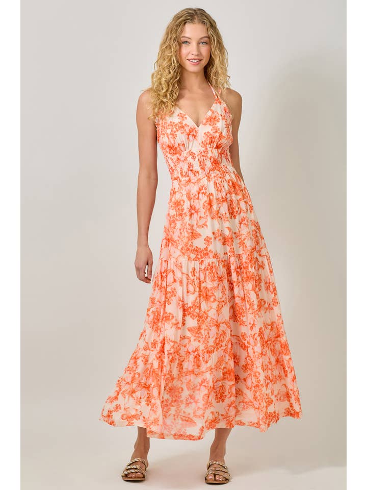 Mystree - Vendita all'ingrosso Vestito - Donna - 61048 Abito Lungo a Strati in Rete Stampata8