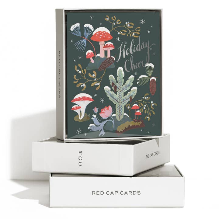 Red Cap Cards - Wholesale Season's Greetings Card - Holiday Moss holiday greeting card