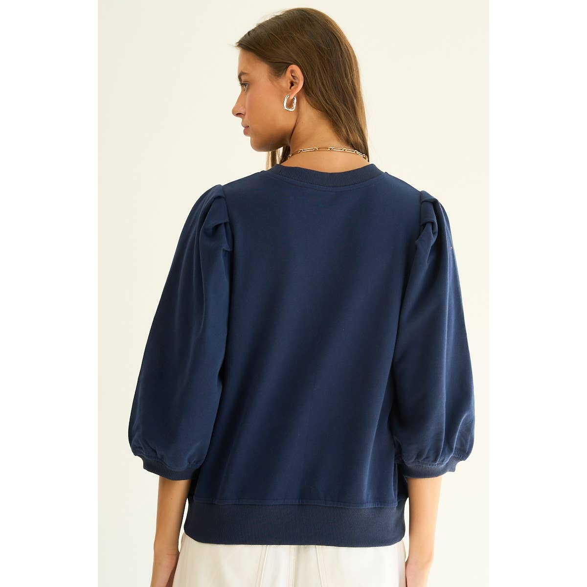 The GREii - Wholesale Sweatshirt - Women's - Premium French Terry Puff Sleeve Pullover11