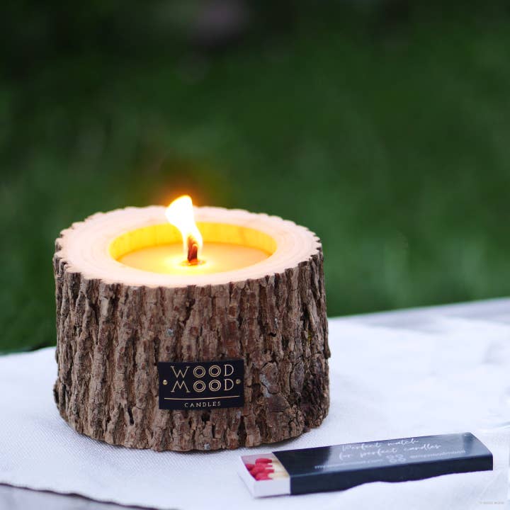 WOOD MOOD - Wholesale Jar/Filled Candle - Rocky Patio | interior candle with pine tree essential oil6