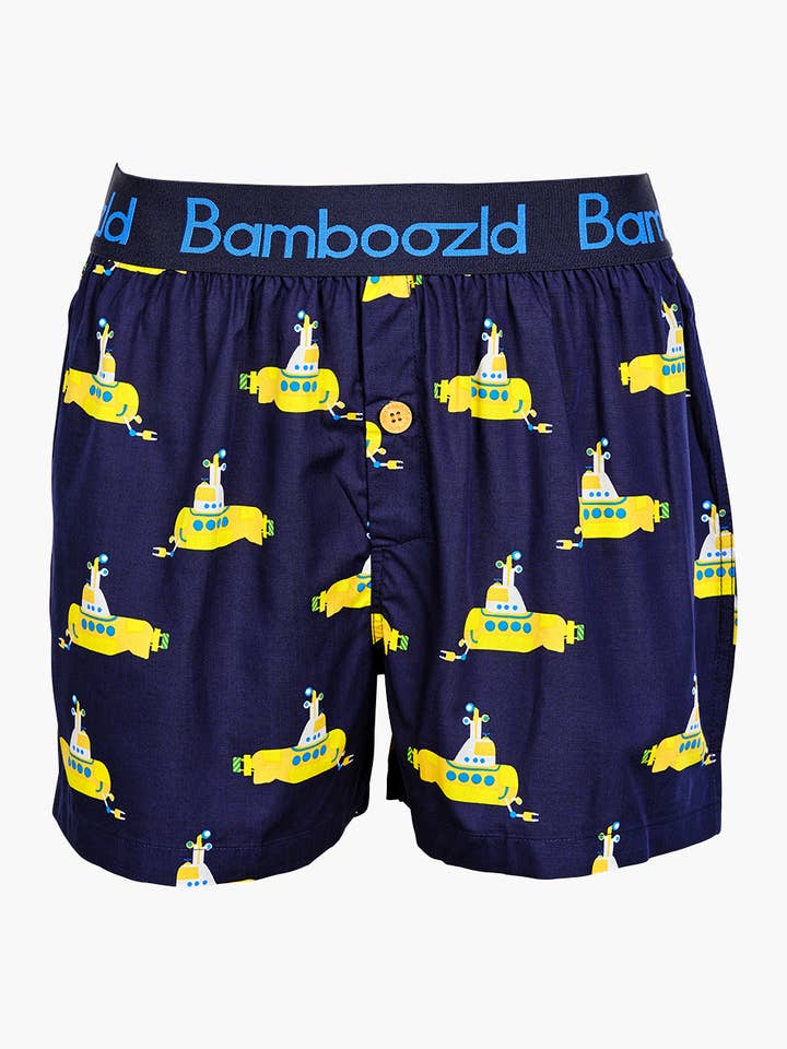 NAVY MENS YELLOW SUBMARINE BAMBOO BOXER SHORT for wholesale on Faire