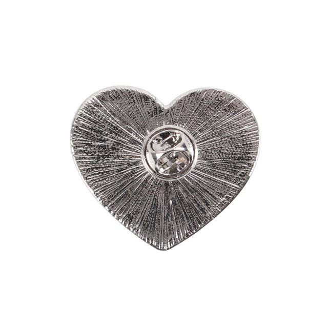 Something Different Wholesale - Wholesale Lapel Pin/Button - Goth Mum Black Heart Mother's Day Pin Badge