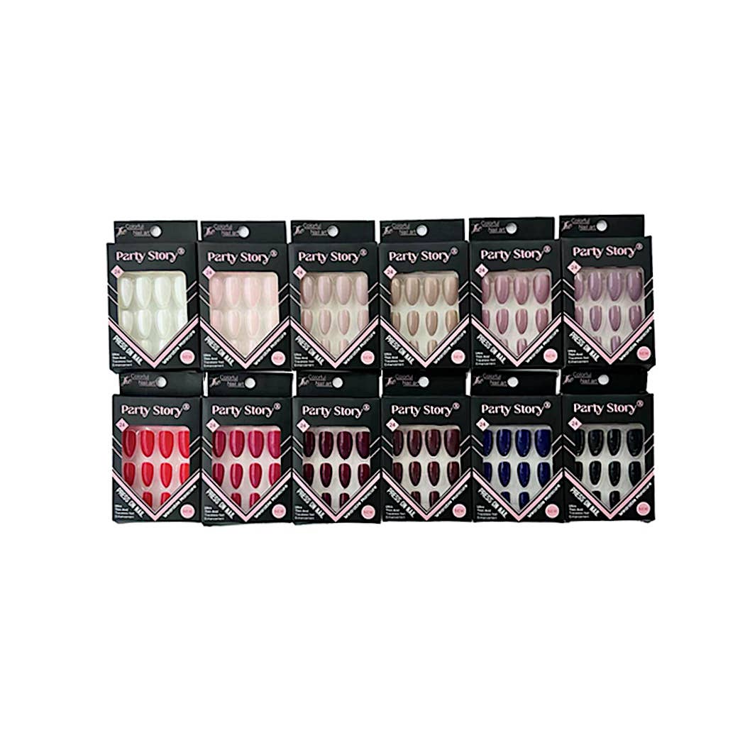 Atlas Fashion – Unhas falsas por atacado – Unhas Postiças Brilhantes Amêndoa1