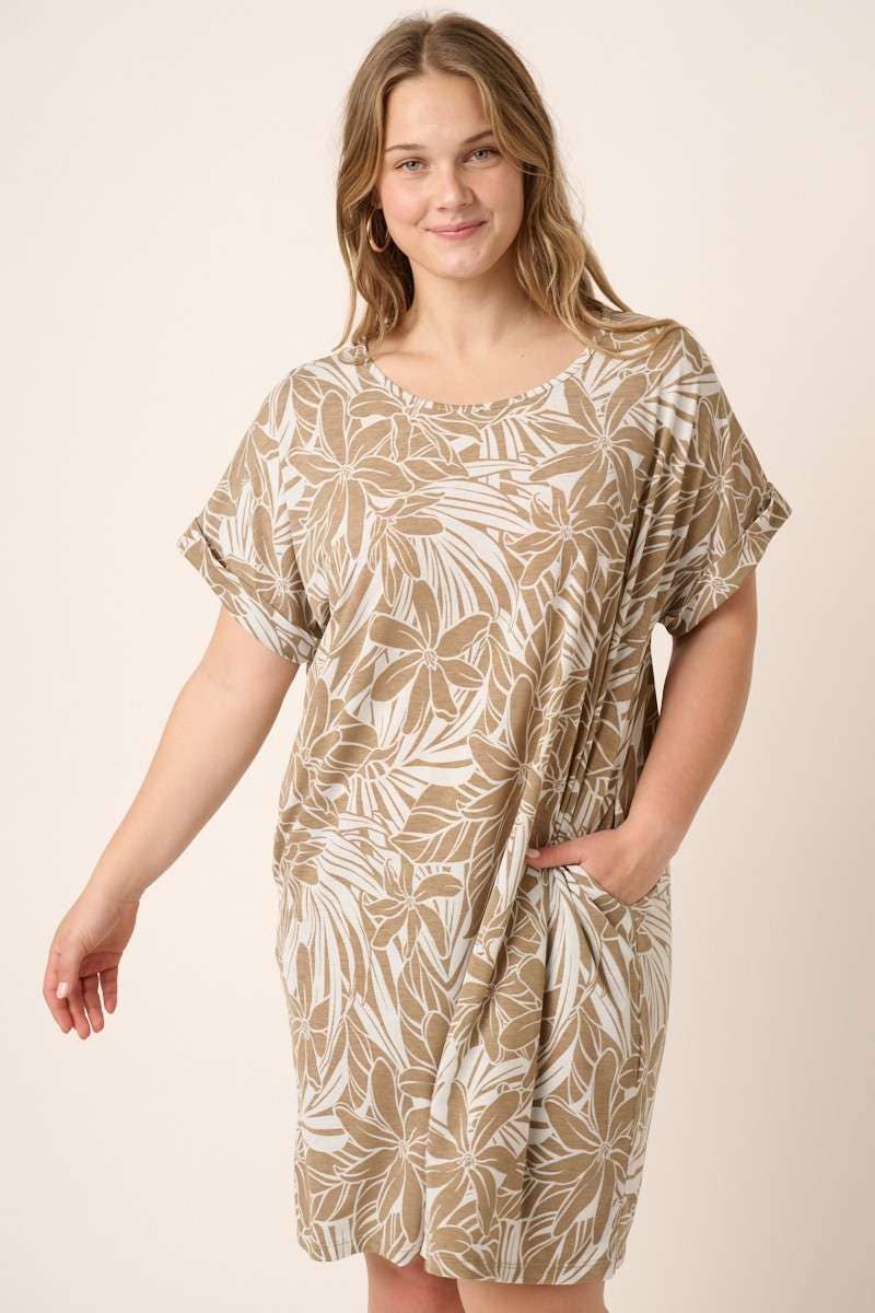 mittoshop - Vendita all'ingrosso Vestito - Donna - D1912PL - MINI ABITO DOLMAN PLUS CON STAMPA TROPICALE7