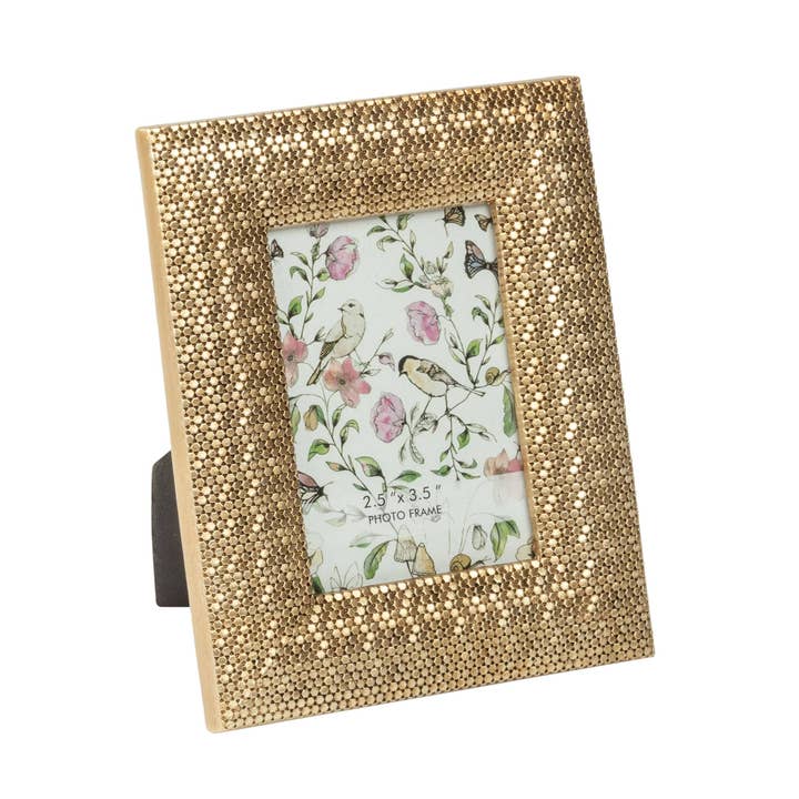 A00678: Micro hex ptrn gld rsn mini frm,fit 2.5x3.5in for wholesale by Silver Tree Home & Holiday