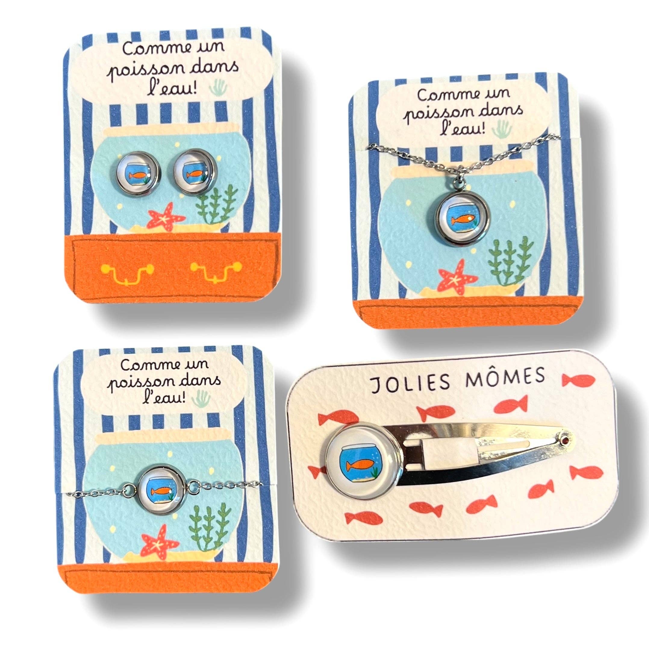 Dans l'Air du Temps Bijoux - Wholesale Earrings - Kids - Children's Fish Earrings / Like a Fish in Water4