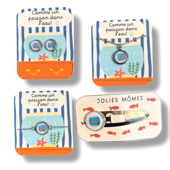 Dans l'Air du Temps Bijoux - Wholesale Earrings - Kids - Children's Fish Earrings / Like a Fish in Water4