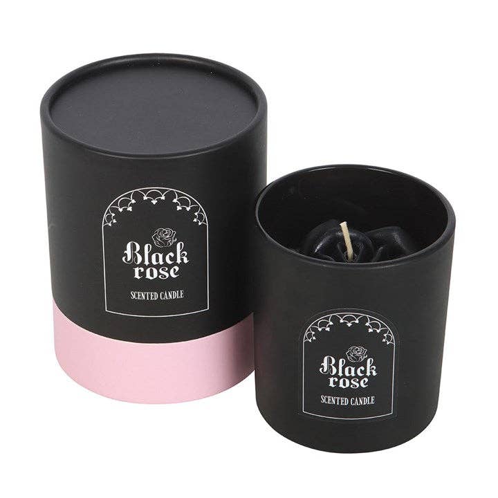 Something Different Wholesale - Wholesale Jar/Filled Candle - Gothic Black Rose Scented Candle with 3D Roses1