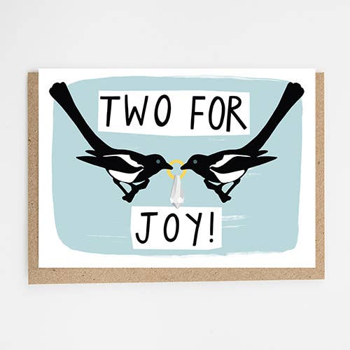 Biglietto di auguri Magpies Everyday per la vendita all'ingrosso da parte di Alison Hardcastle