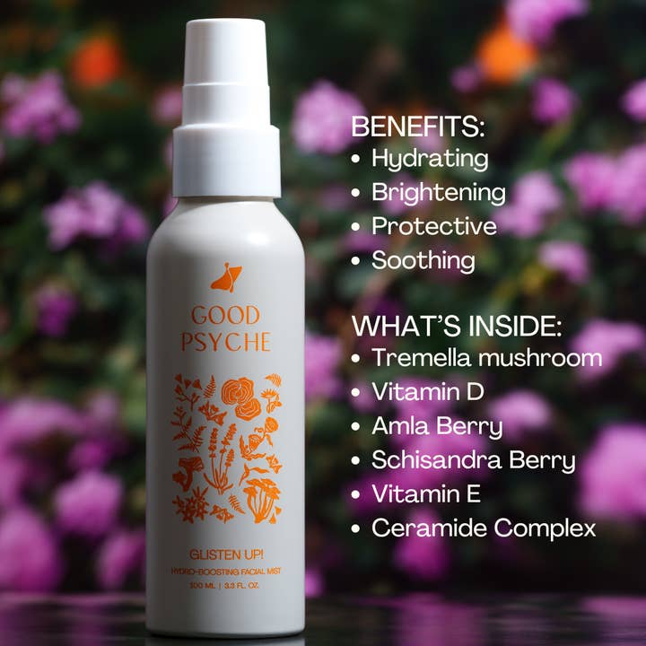 Good Psyche - Wholesale Face & Body Mist/Water - Glisten Up! Hydro-boosting face & body mist with Tremella mushroom2