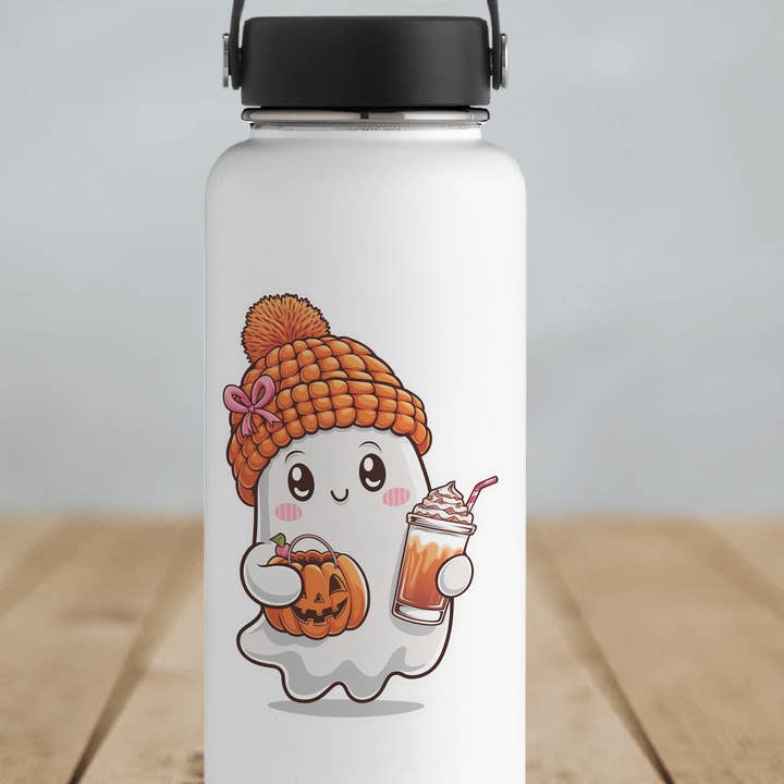 Autocollant Pumpkin Boo Latte pour la vente par Ozark Sticker Company