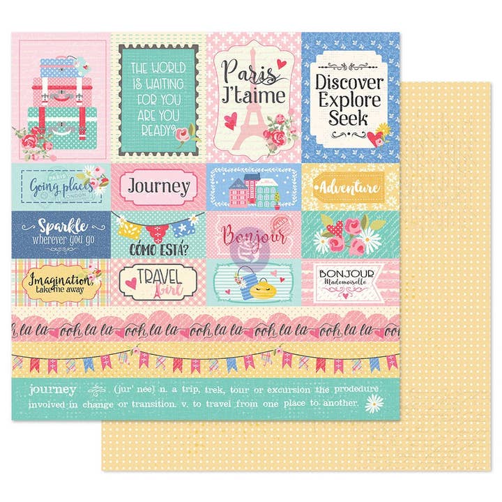 Prima Marketing 655350912796 Blatt, Jn Traveling Girl, 30,5 x 30,5 cm für den Großhandel von Prima Marketing Inc