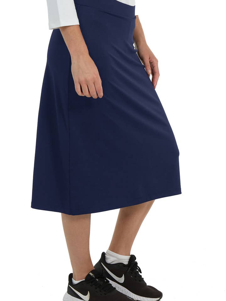 Midi Basic Skort 26"-Navy for wholesale by Snoga Athletics