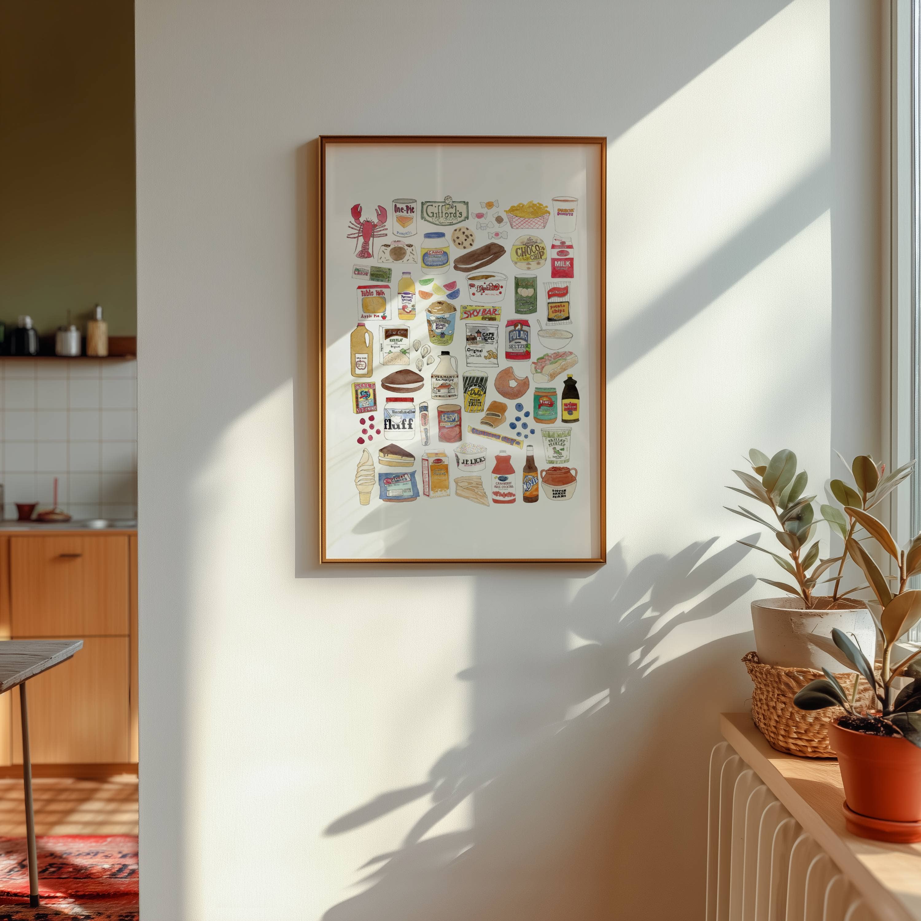 Sarah Wormann Art - Wholesale Art Print - Local New England Foods - Art Print - Fluff & More4