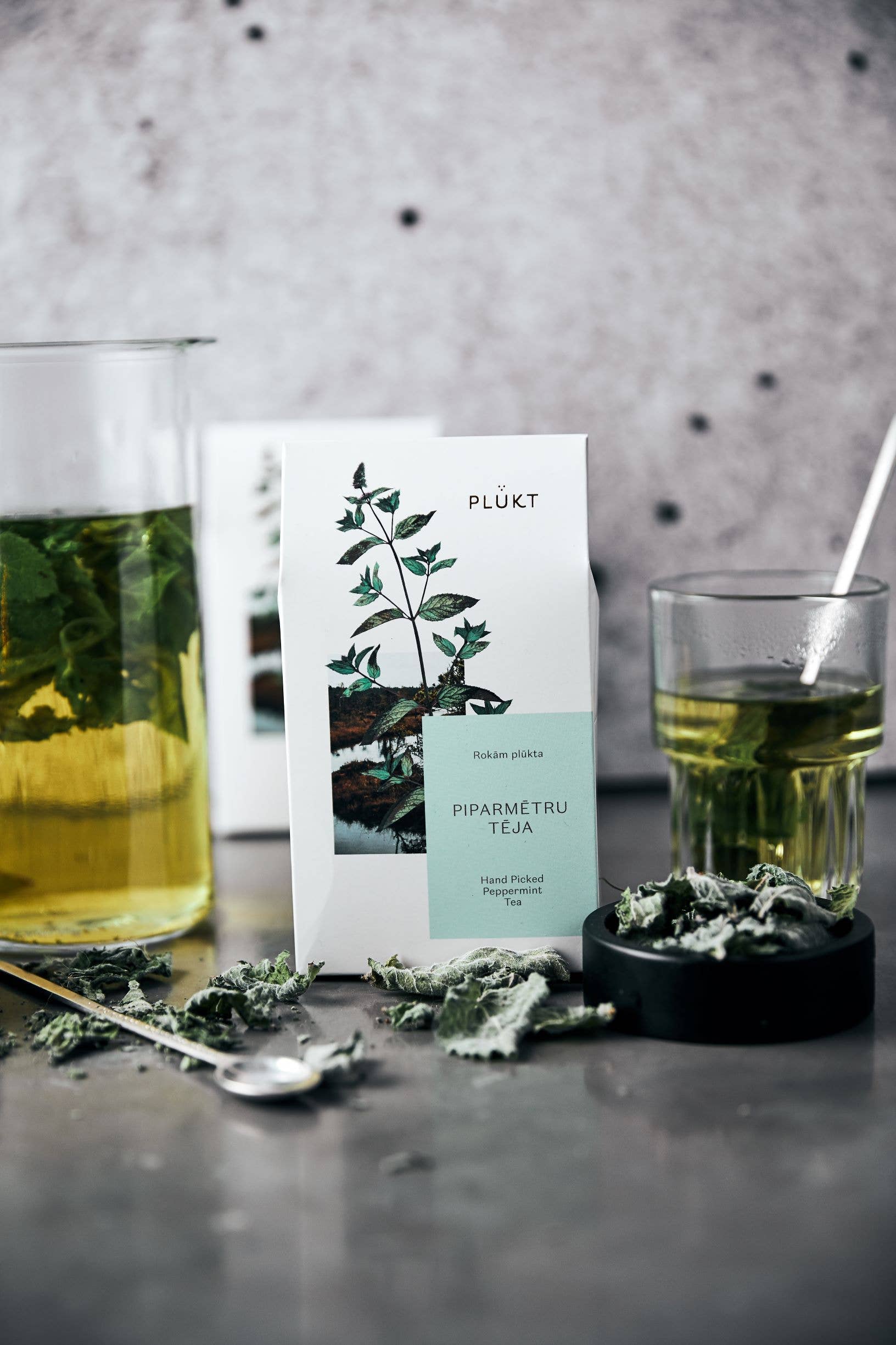 Plūkt - Vente Thé en vrac - Thé à la menthe poivrée - feuilles entières en vrac, menthe nordique1