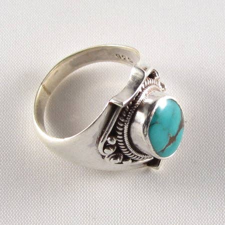 PR-104A Tibetan Turquoise Ring for wholesale by Dorjebajra Tibet Shop