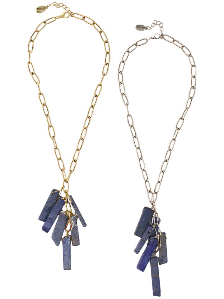 Carimba halskæde med ædelsten Spike klynge for engroshandel hos Julio Designs