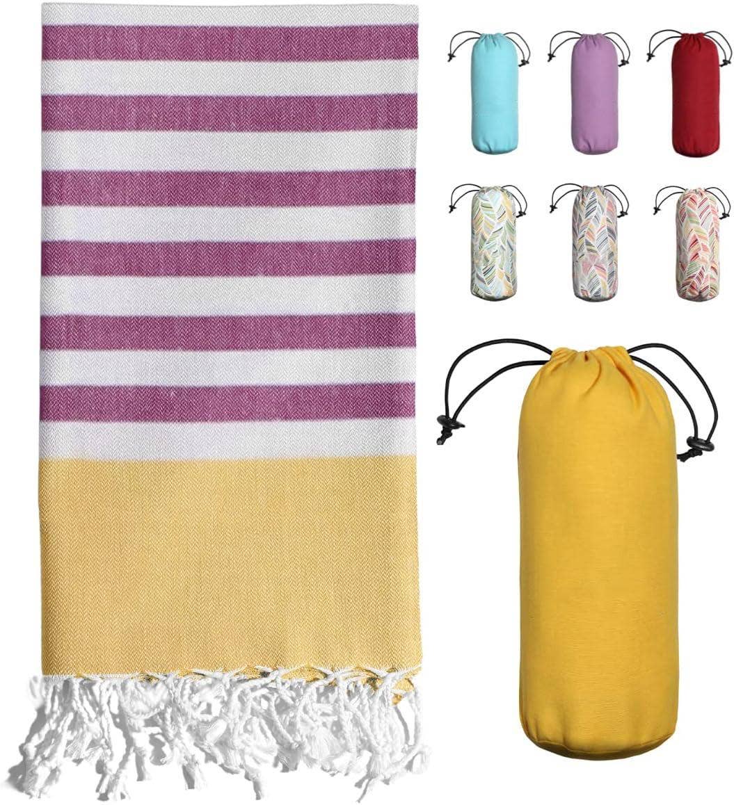 Gypsy Soul - Wholesale Beach Towel - Turkish Towel With Travel Pouch - 12 Assortment1