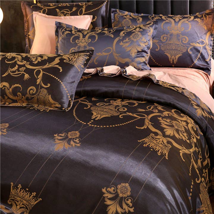 Luxus-Bettbezug-Set, ästhetische Bettwäsche aus Jacquard-Stoff, dekorativ, bestickt für den Großhandel von daintyduvet