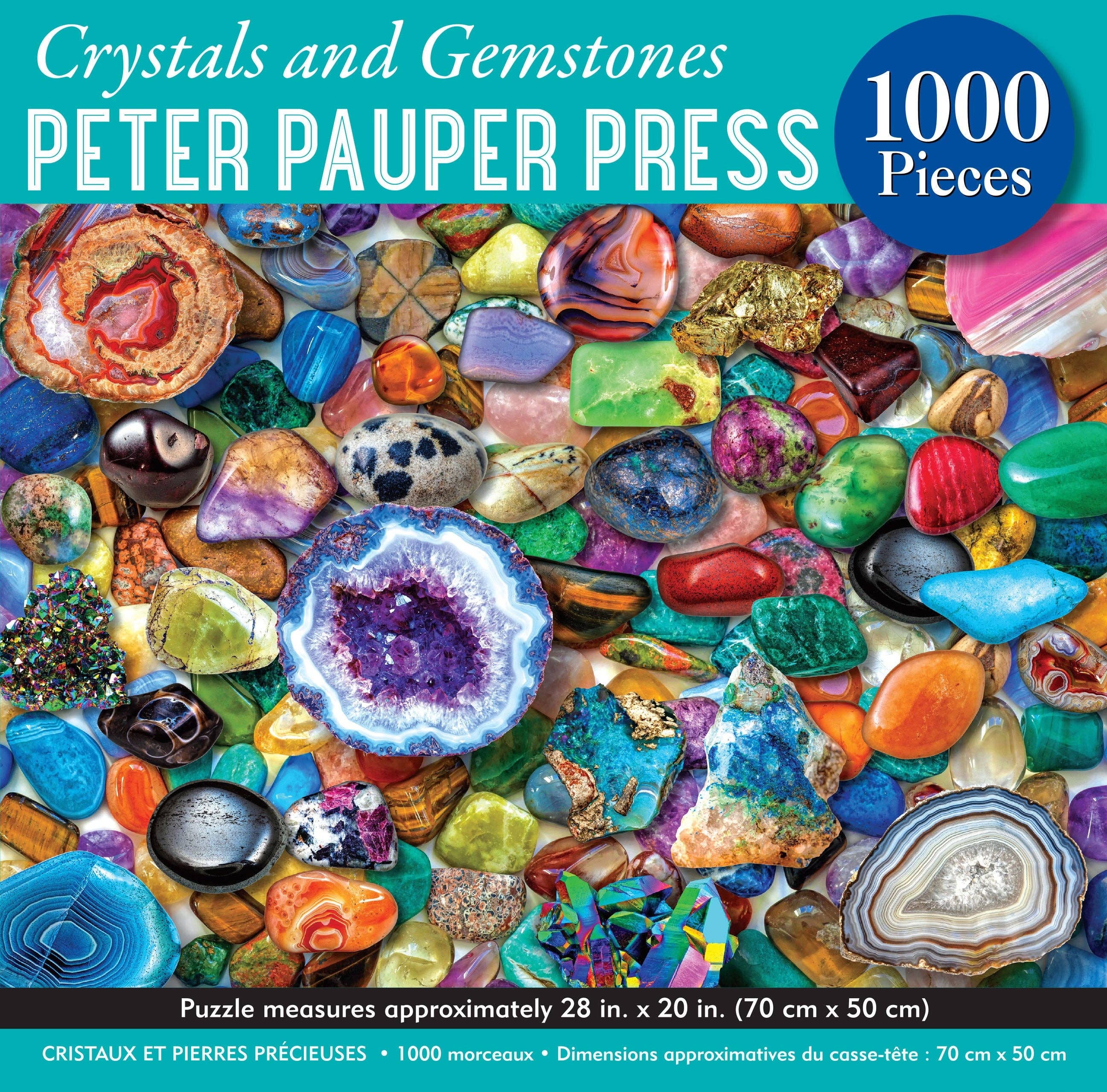 Peter Pauper Press - Wholesale Puzzle - Adult - Crystals and Gemstones 1000 Piece Jigsaw Puzzle