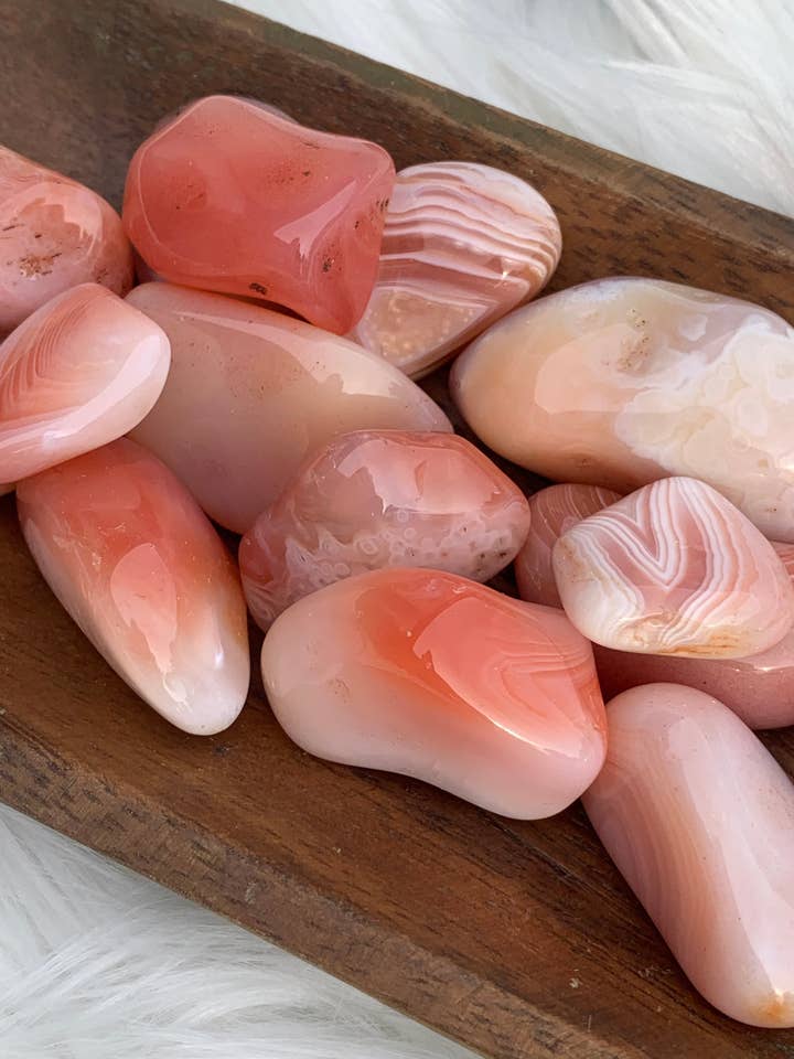 Peach Botswana Agate - tumble bundle for wholesale by Wild Peonies Xo