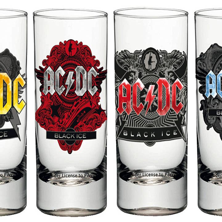 Close Up GmbH - Wholesale Shot Glass - AC/DC Black Ice shot glasses set of 40