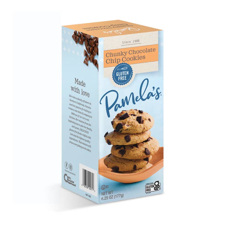 Pamela's Chunky Chocolate Chip Cookies, 6.25 oz for wholesale by Ancient Harvest and Pamela's