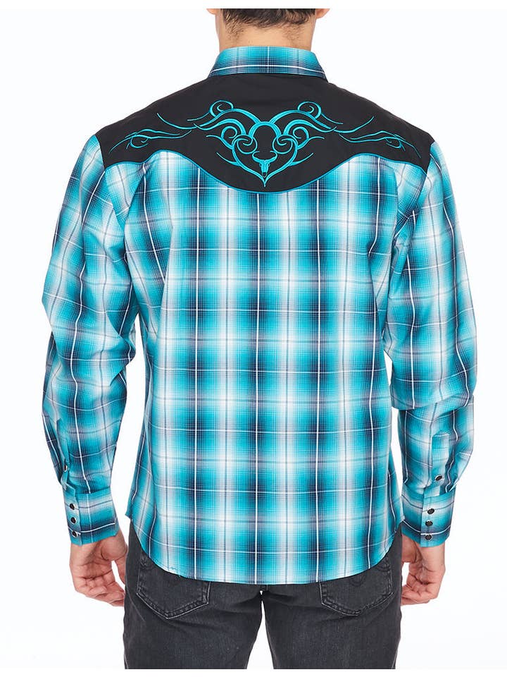 Rodeo Clothing - Venta al por mayor Camisa con botones - Hombre - Camisas de vaquero con bordado occidental RODEO para hombre1