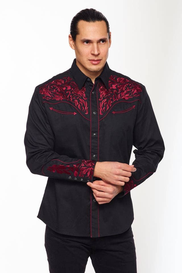 Rodeo Clothing - Venta al por mayor Camisa - Hombre - Camisa Vaquera de Hombre con Bordado-PS500L-EC-5450