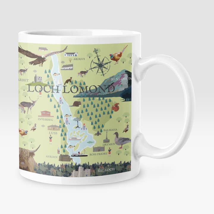 Tasse de Salutation LOCH LOMOND pour la vente par Betty Boyns Designs