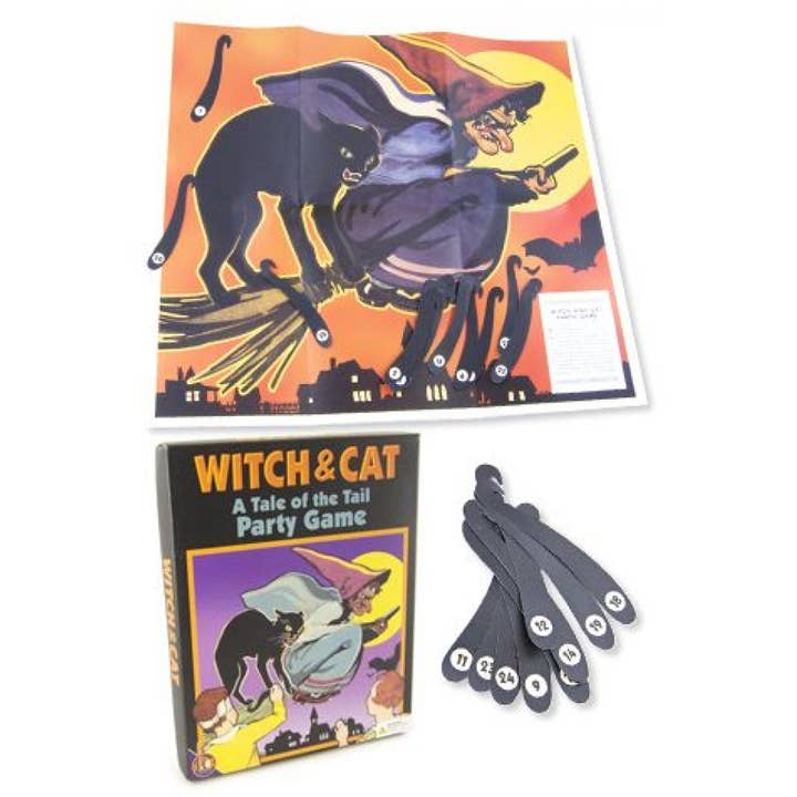 Witch and Cat Party Game (like Pin the Tail on the Donkey) for wholesale by Perisphere & Trylon