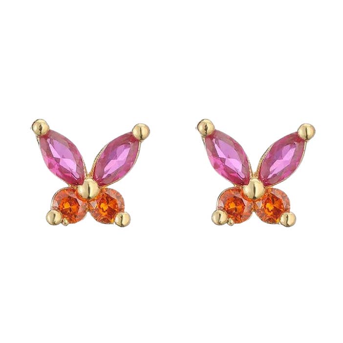 oro Borchie Butterfly Allure rosa-arancio in vendita all'ingrosso su Faire0