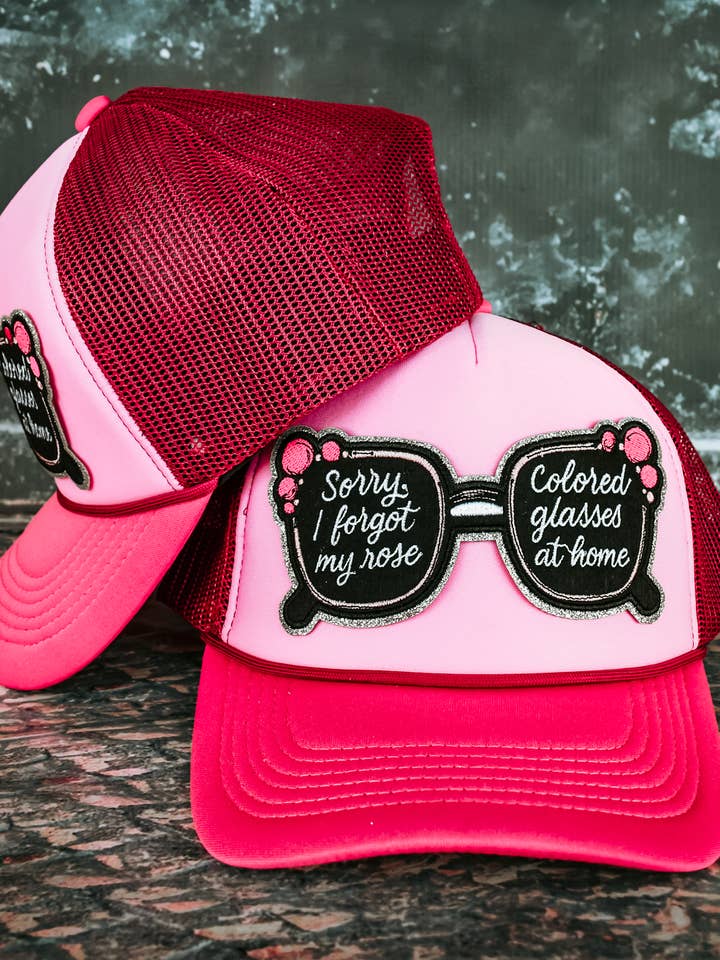Rose Colored Glasses Completed Printed Mesh Back Cap for wholesale by Flying S Company
