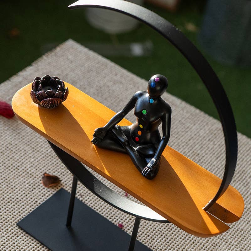 Pacific Trading – Porta-incenso por atacado – Suporte Decorativo de Incenso de Chakra de Meditação6