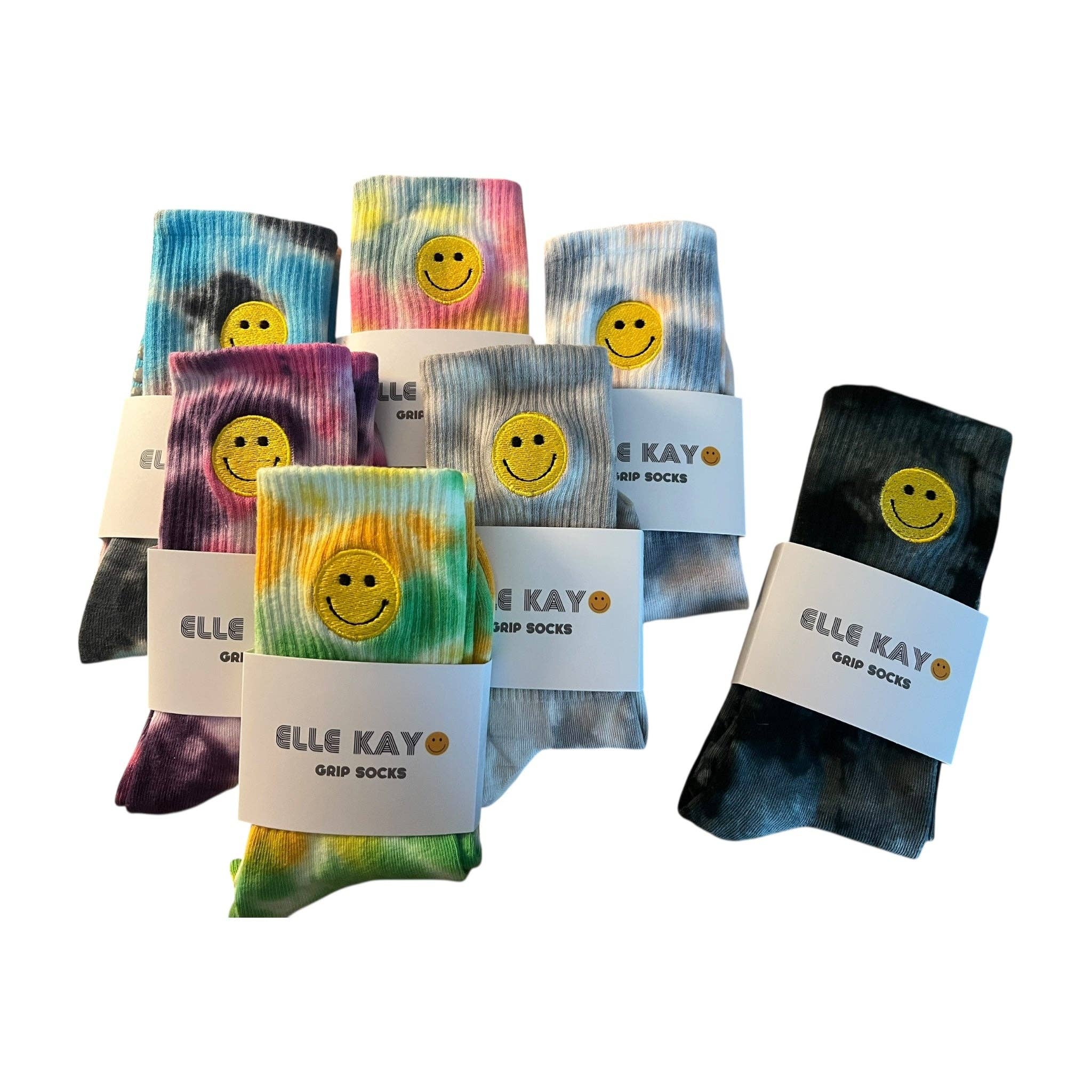 Elle Kay – Engroshandel Strømper - Dame – Grunge batik Pilates sokker2