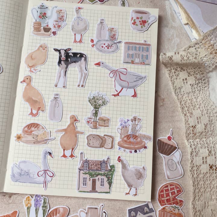 Chapteries - Wholesale Sticker - "Cottage" sticker set - 70+ sticker flakes!2