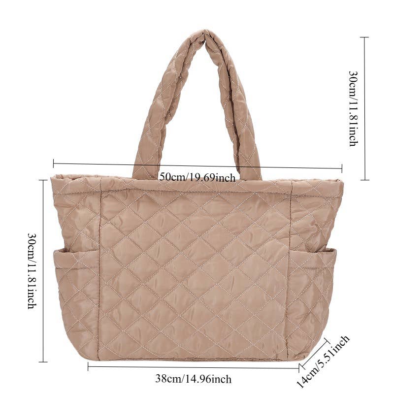 wandf - Vente Tote bag – femme - Sac fourre-tout matelassé en nylon pour femmes, sac de transport pour navetteurs, cadeau12