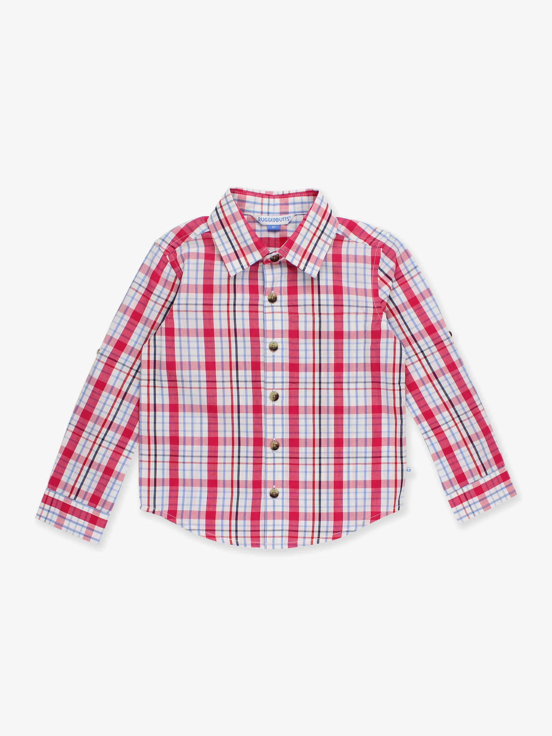 RuffleButts + RuggedButts - Vendita all'ingrosso Camicia button down - Bambini - Camicia a quadri a maniche lunghe con bottoni per ragazzi Adley6