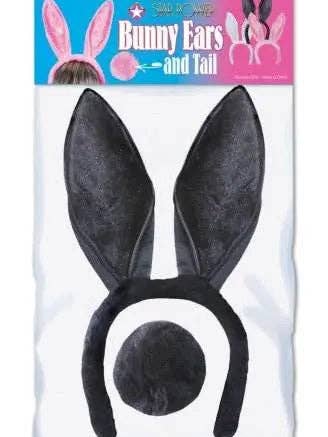 Party Expo, LLC - Wholesale Costume – Women's - Black Bunny Ears with Tail