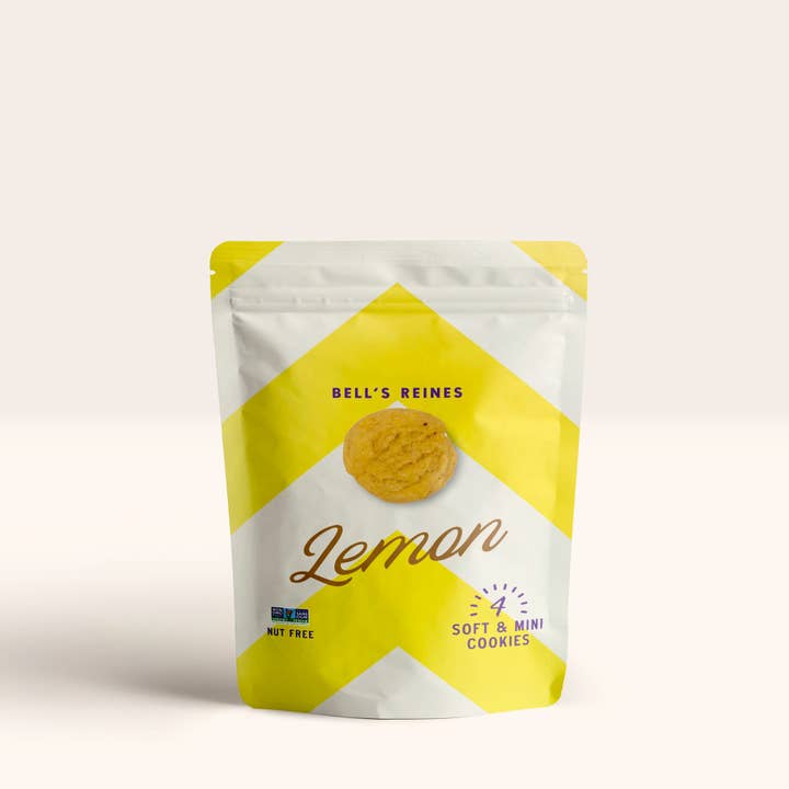 Bell’s Reines Gourmet Miniature Cookies - Wholesale Cookie - Artisanal Lemon Soft Gourmet Cookies – 4-Count Retail Pack3