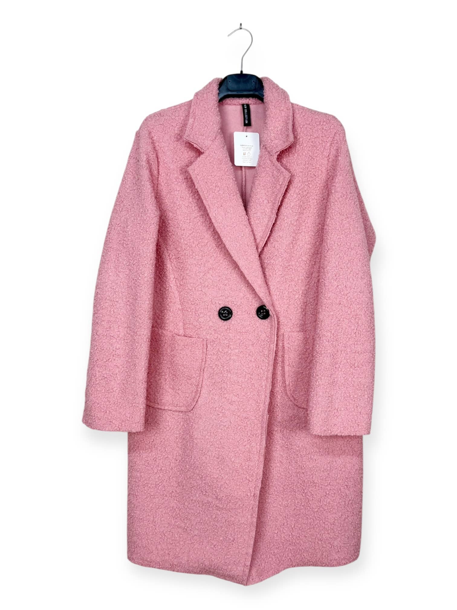 Lucky Nana – Großhandel Mantel - Damen – AH 2083 - Zweiknopf-Mantel aus Bouclé12