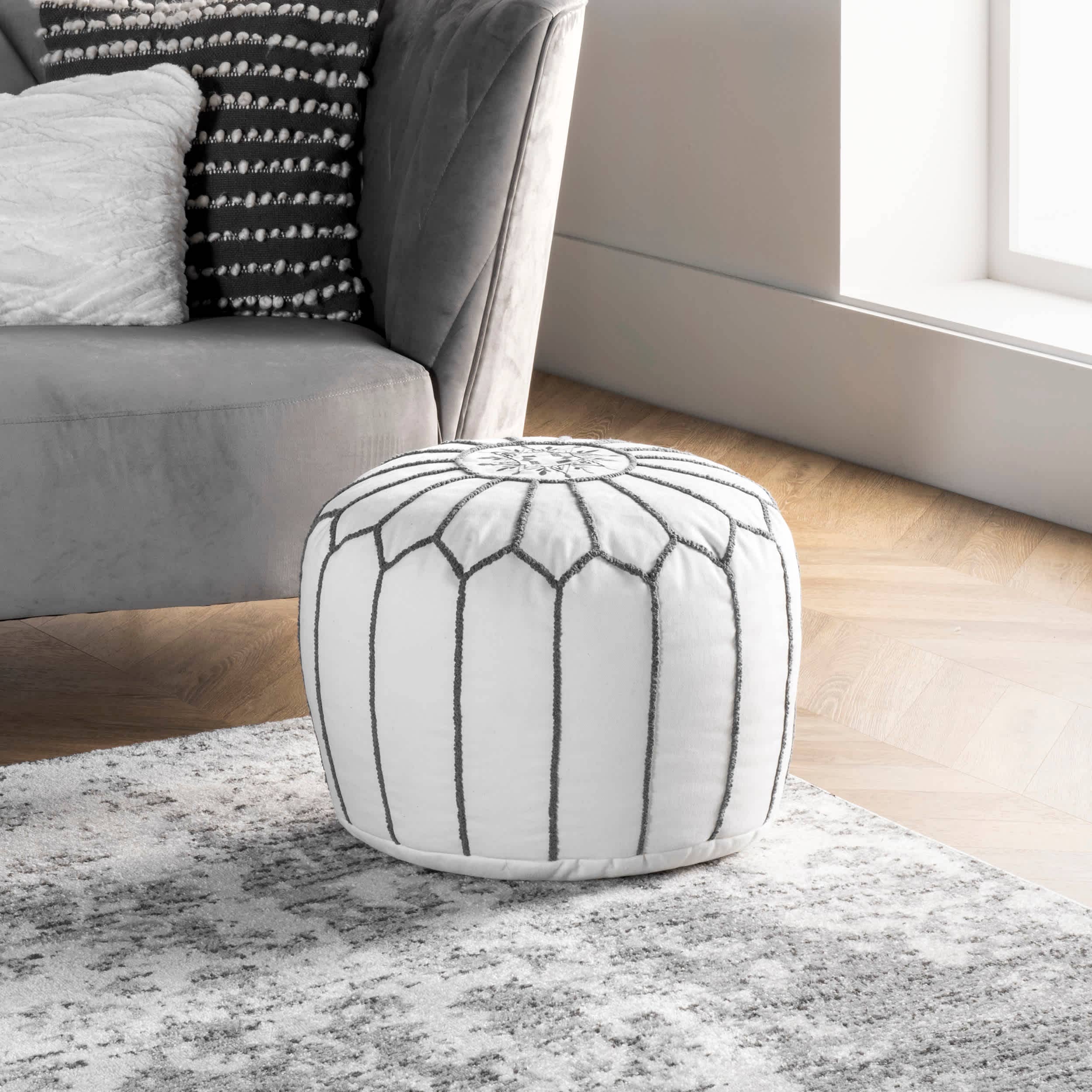 nuLOOM - Wholesale Pouf - Classic Moroccan Cotton Filled Ottoman Pouf4