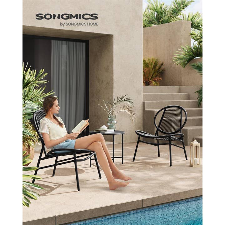 Greenwestons - Wholesale Patio Set - Modern Look Patio Set, 3-Piece Acapulco Chairs & Glass Table1