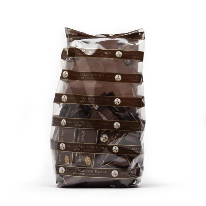 Mini-tabletes Chocolate Negro 72% Cacau 50 unid, 500g por atacado de Chocolates Marcos Tonda