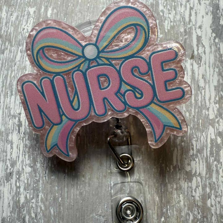 The Wild Poppy - Wholesale Badge Accessory - Women's - Badge ReeL Nurse Bow Taffy