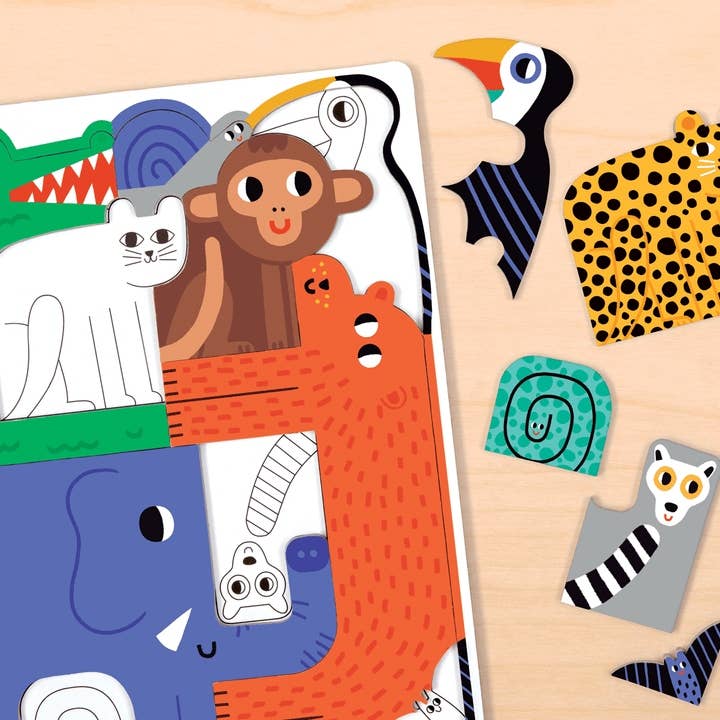 Texas Bookman – wholesale Pussel - Barn – Jungle Vi Går Tillsammans Pussel2