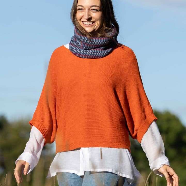 Cadenza Italy Ltd – Großhandel Schal – Damen – Kaschmir-Mischung Geo Schlauchschal3