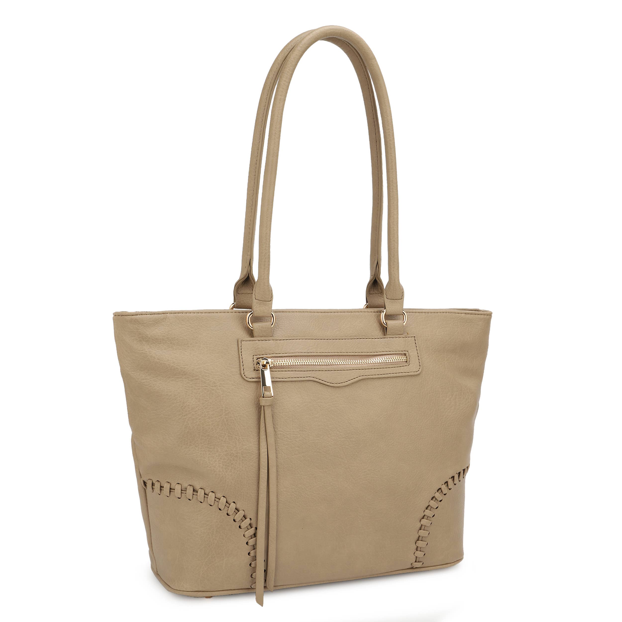 KAYLA+AVA – Großhandel Tragetasche – Damen – Alyssa Slouchy Tragetasche, lässig, Whipstitch, silberne Hardware3