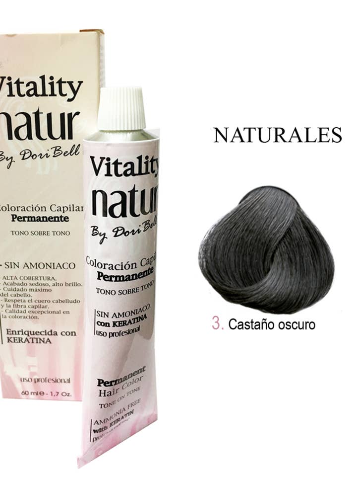 Coloration crème VITALITY NATUR sans ammoniaque réf. 3 pour la vente par sesioMWorld - M·O·I Professional